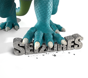 Image of ONFI® (clobazam) CIV dragon claw crushing the word seizures.